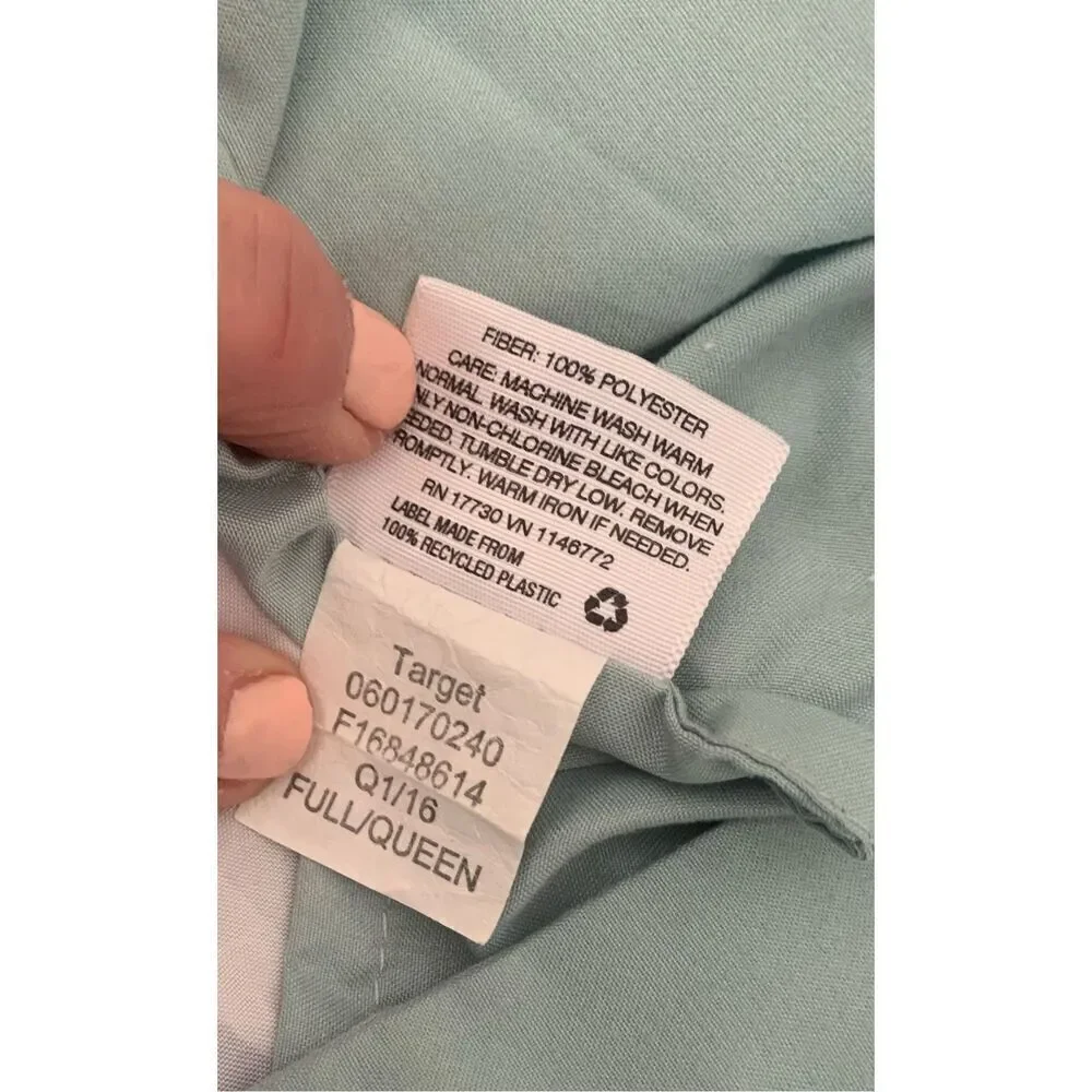 Room Essentials TARGET Boho BLUE GRAY Duvet Cover & 2 Pillowcases SET FULL QUEEN